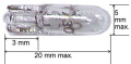 Oshino T5 Wedge Base Lamp - 28v-0,04a-1,12w T5 SkalenlÄmpchen -rohs-konform-